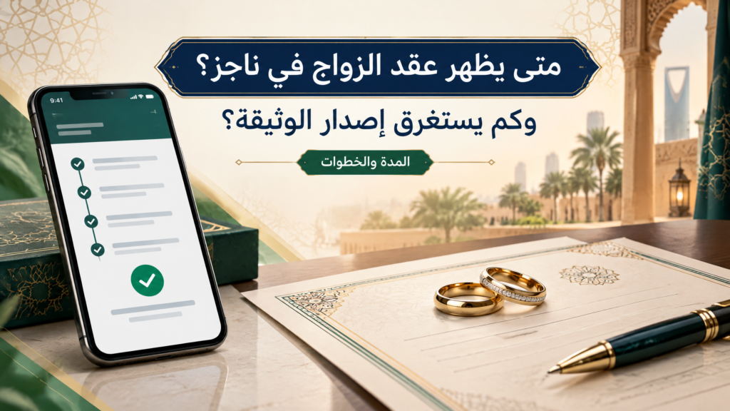 عقد الزواج في ناجز